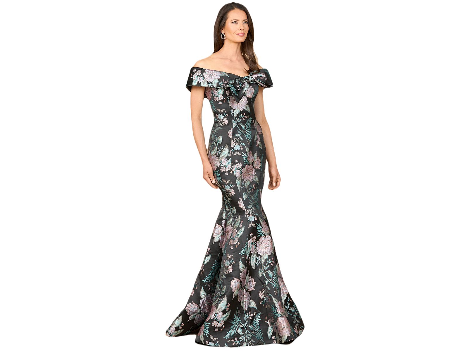 Lara Women's Fitted, Mermaid Brocade Gown