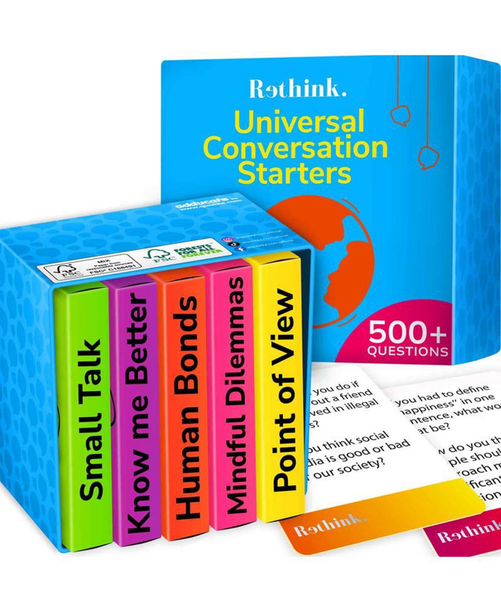 Quokka 500 Questions Conversation Card Game, Ages 10+