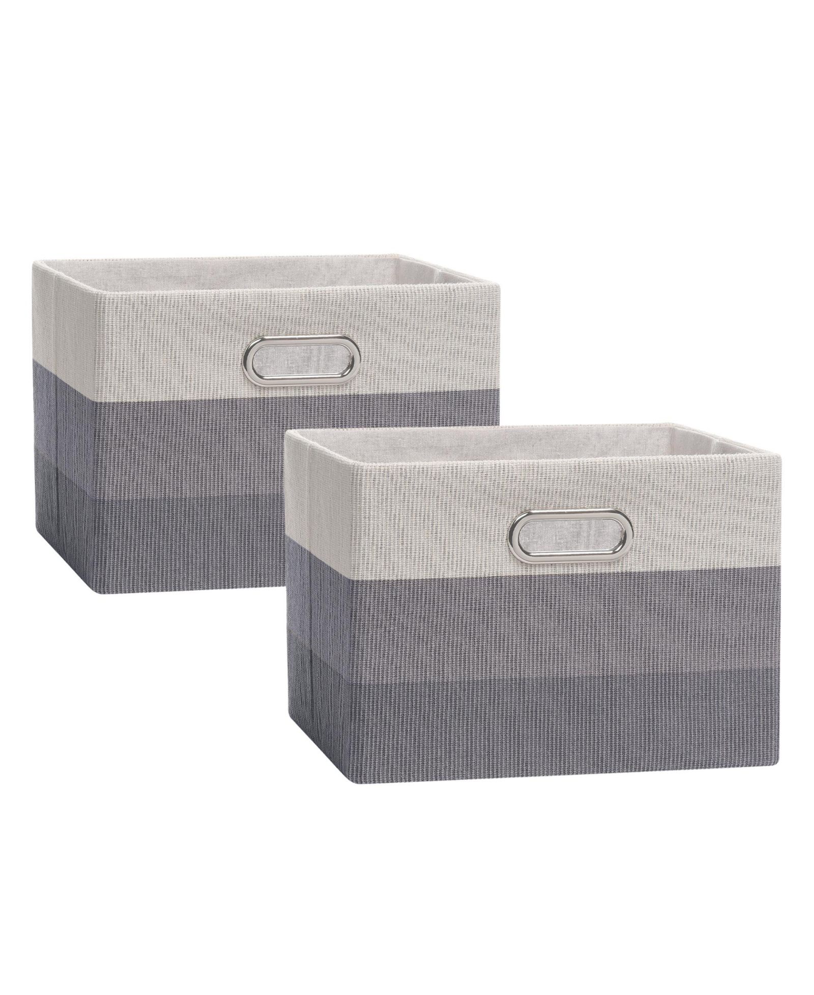 Lambs & Ivy Gray Ombre Foldable Collapsible Storage Bin, 2-Pack