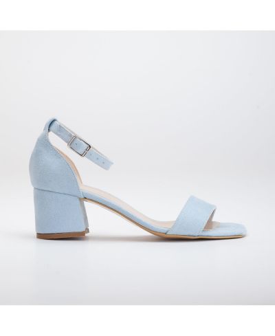 Baby blue faux suede