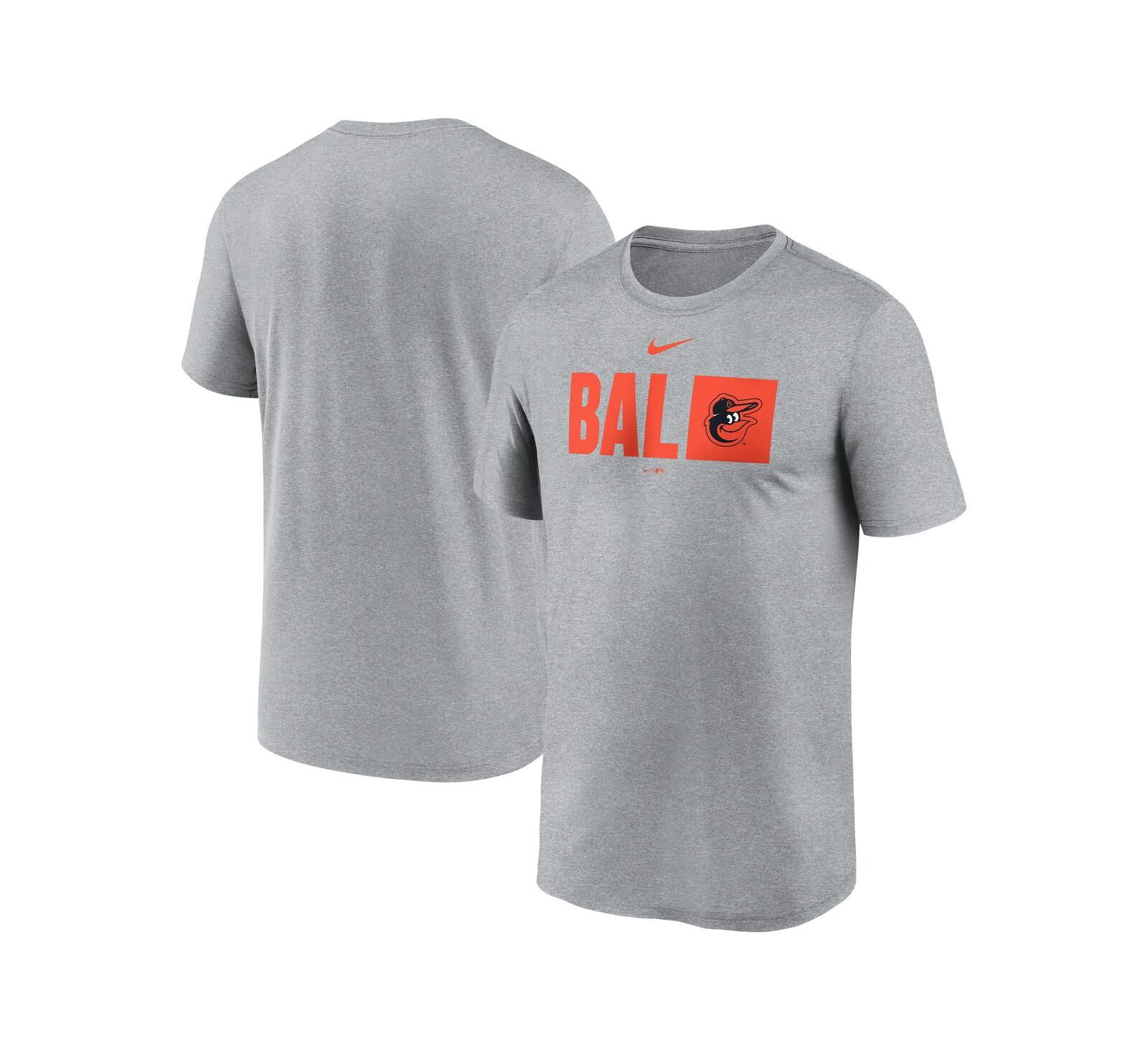 Футболка Nike Men's Heather Gray Baltimore Orioles Tricode Legend