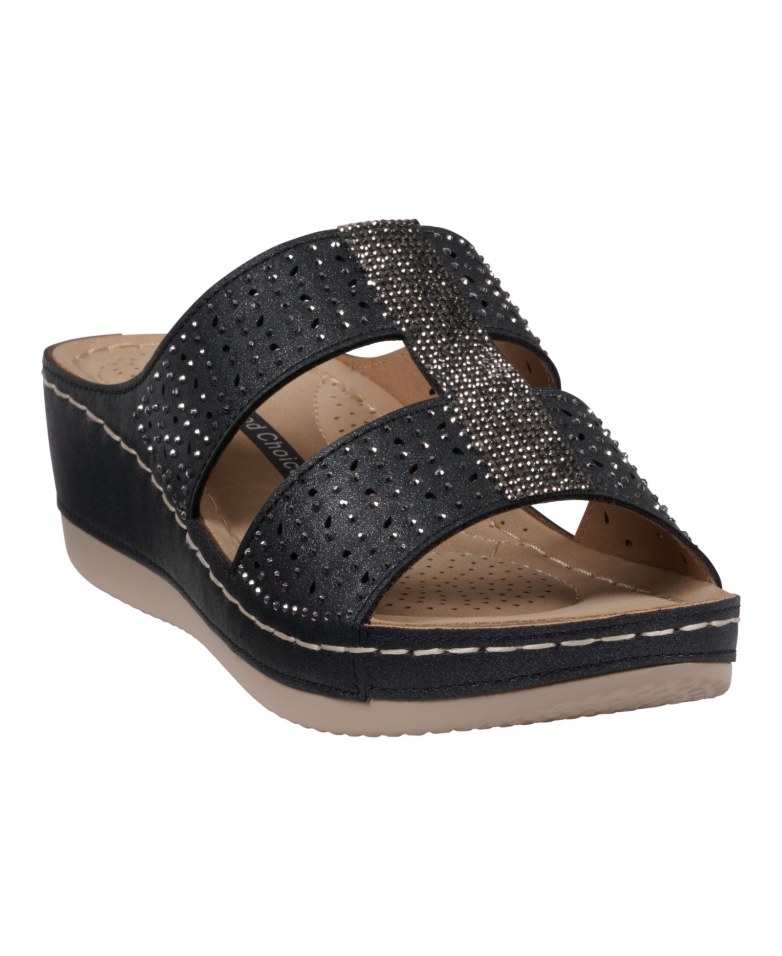 Женские босоножки на танкетке GC Shoes Carrie с украшениями