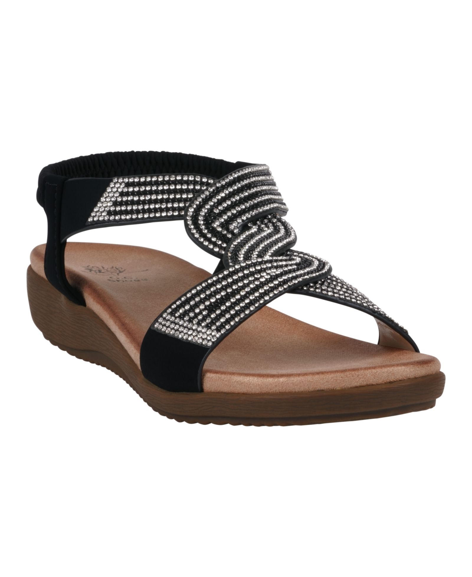 GC Shoes Women's Viana Embellished Flat Sandals