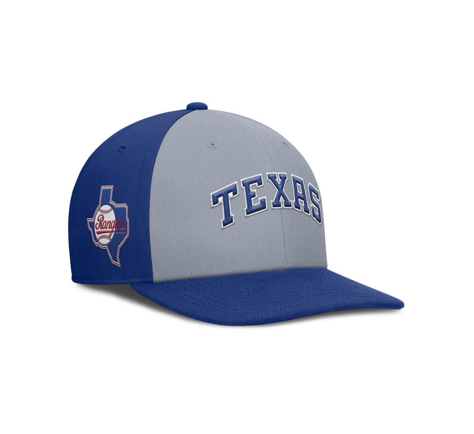 Nike Мужской Gray/Royal Texas Rangers Pro Performance Snapback Hat