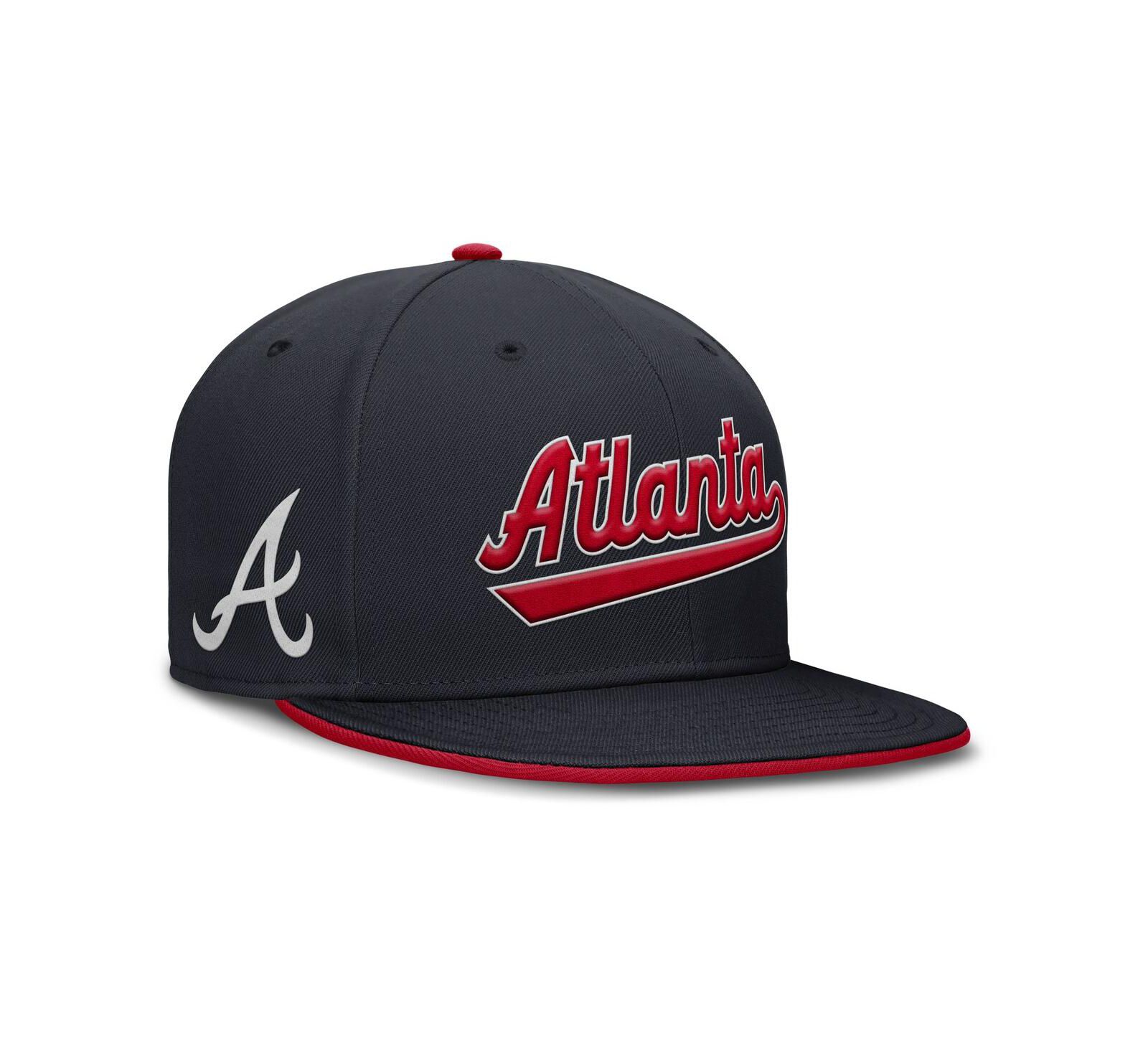 Nike Men's Navy Atlanta Braves True Performance Fitted Hat