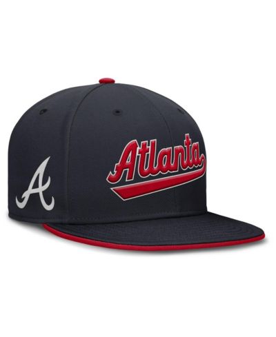Мужская кепка Nike Navy Atlanta Braves True Performance Fitted Hat