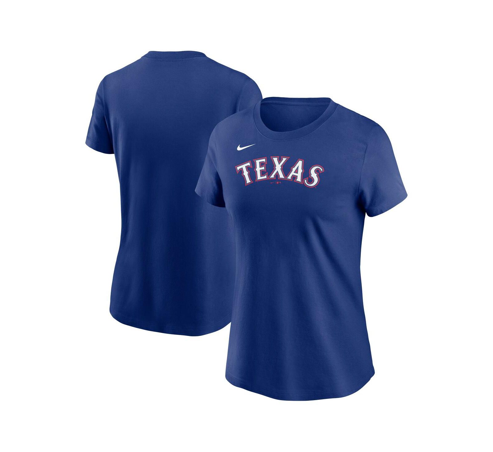 Женская футболка Nike Royal Texas Rangers Wordmark