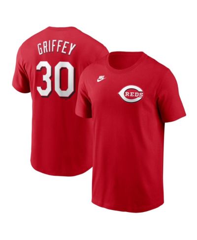 Nike Men's Ken Griffey Jr. Red Cincinnati Reds Fuse Name & Number T-Shirt