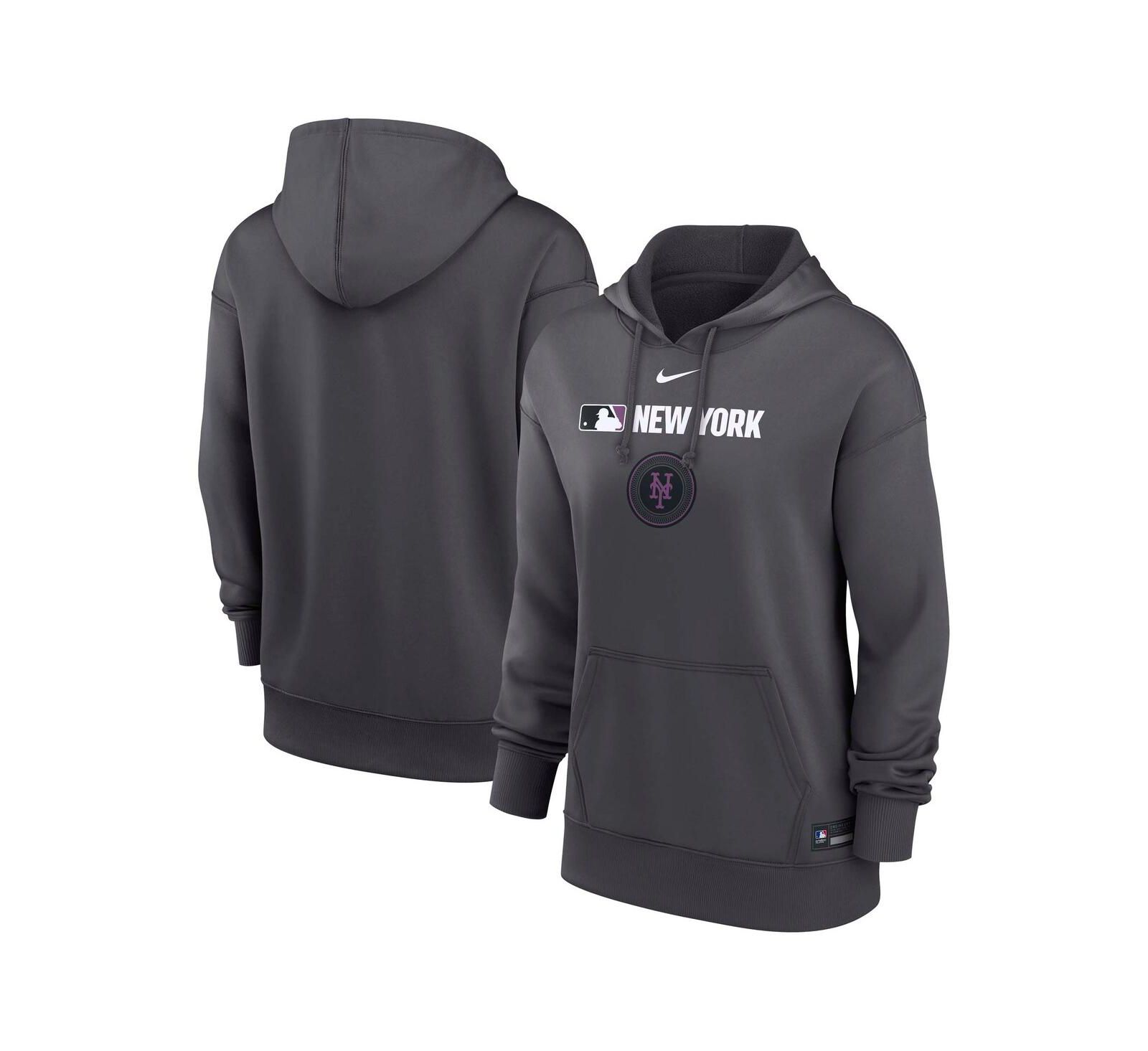 Худи Nike Women's Anthracite New York Mets Authentic Collection City Connect