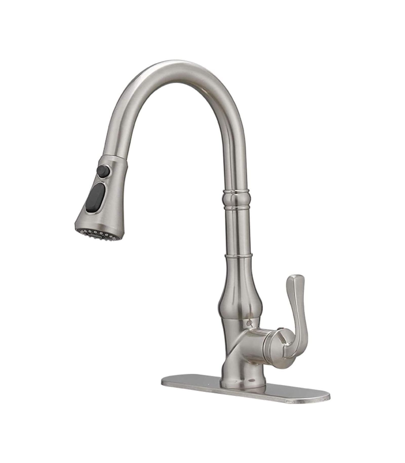 Greenspring Single-Handle Pull-Down Sprayer and 3 Spray Modes High Arc Kitchen Faucet