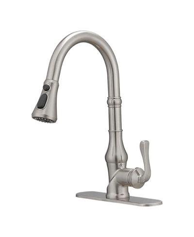 Greenspring Single-Handle Pull-Down Sprayer and 3 Spray Modes High Arc Kitchen Faucet