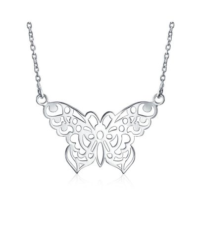 Подвеска Bling Jewelry Butterfly Filigree из стерлингового серебра