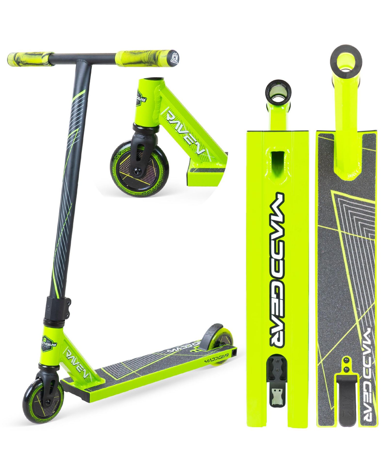 Pro Stunt Scooter for Kids Ages 5 - 12 – Lightweight Durable Trick Scooter for Skatepark and Street – Madd Gear MG1 - Green