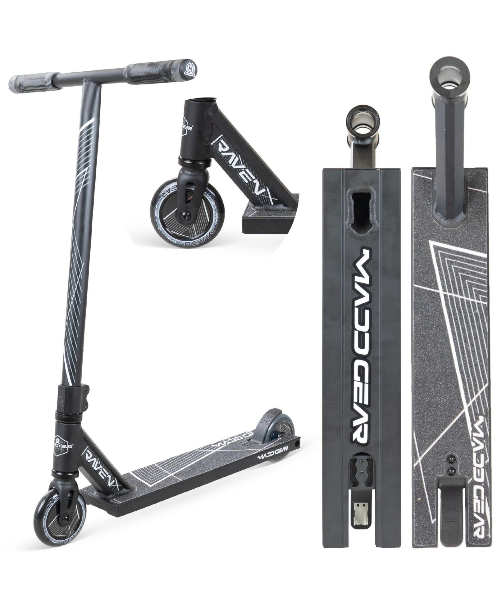 Pro Stunt Scooter for Kids Ages 5 - 12 – Lightweight Durable Trick Scooter for Skatepark and Street – Madd Gear MG1 - Black