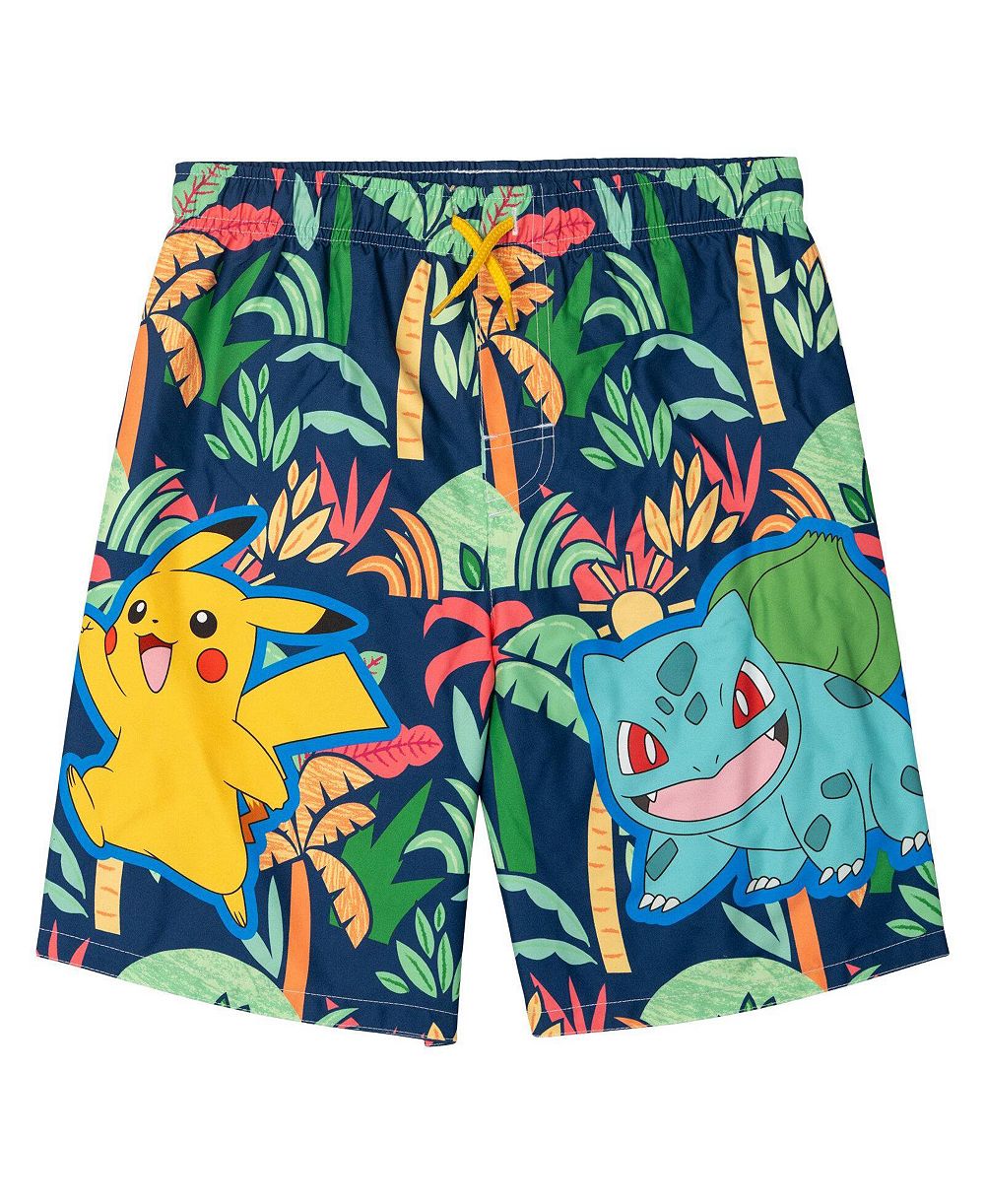 Pokemon Boys' Swimwear Bathing Suit Swim Trunks UPF 50+