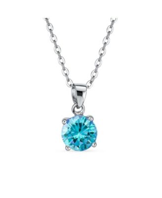 Подвеска Bling Jewelry Round CZ Solitaire in Sterling Silver