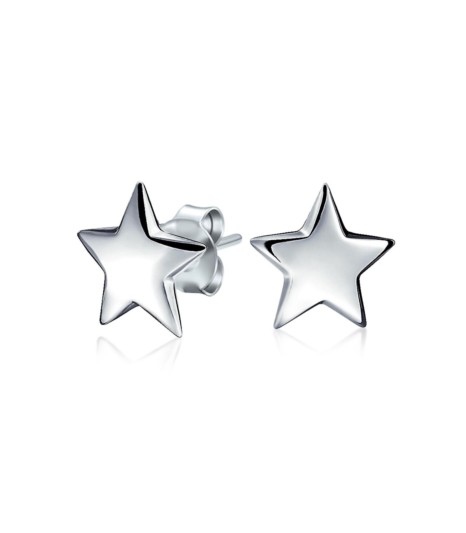 Серьги-гвоздики Bling Jewelry Patriotic Celestial Rock Puff Star.925 Sterling Silver