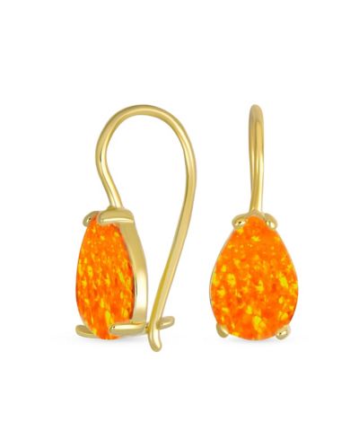 Bling Jewelry серьги-подвески с опалом Teardrop, Sterling Silver