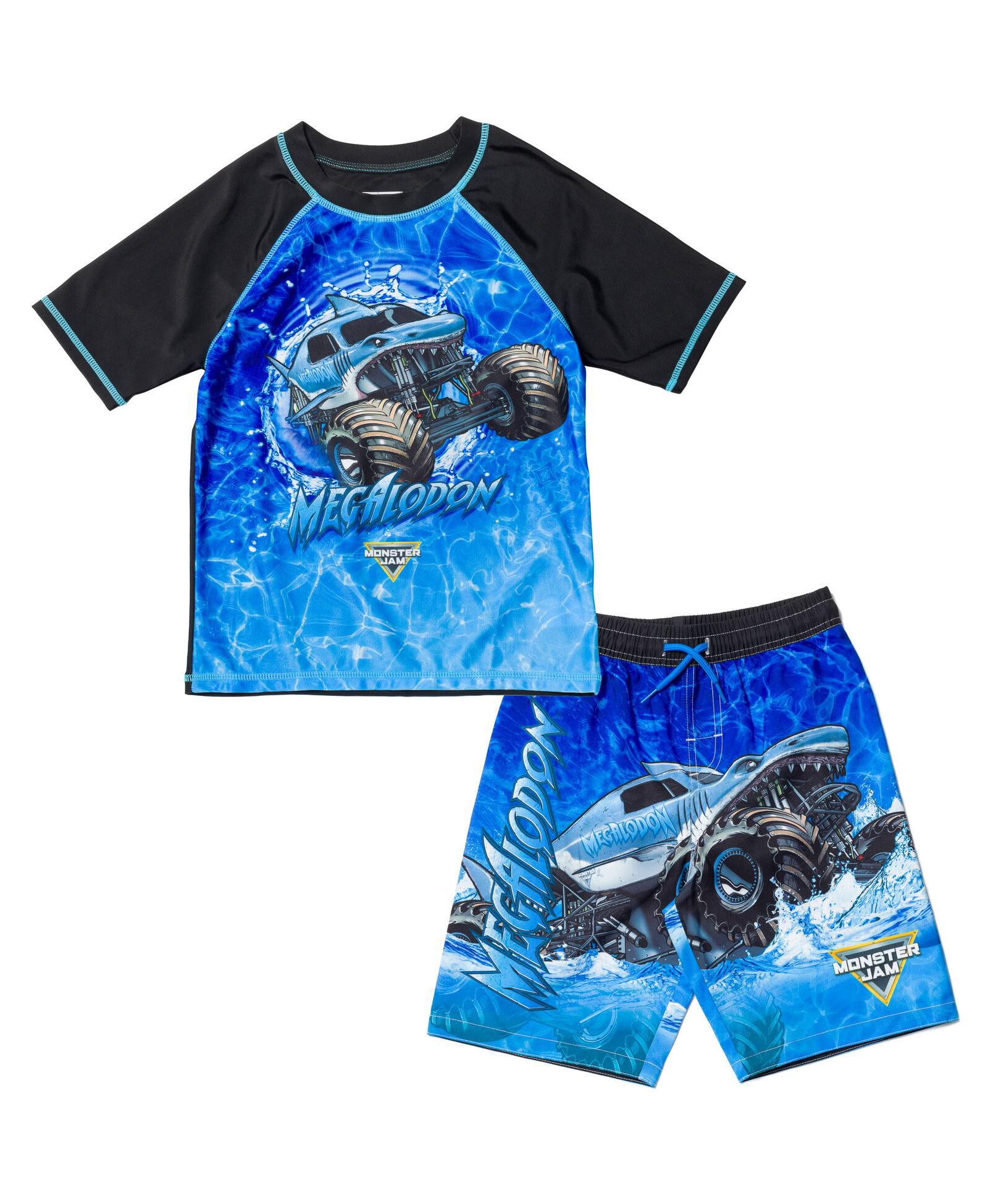 Комплект рашгард и плавки Monster Jam для малышей