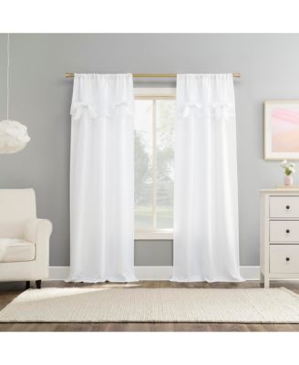 Полупрозрачная портьера Sun Zero Emma Generation Bow Valance Semi-Sheer Rod Pocket Curtain Panel