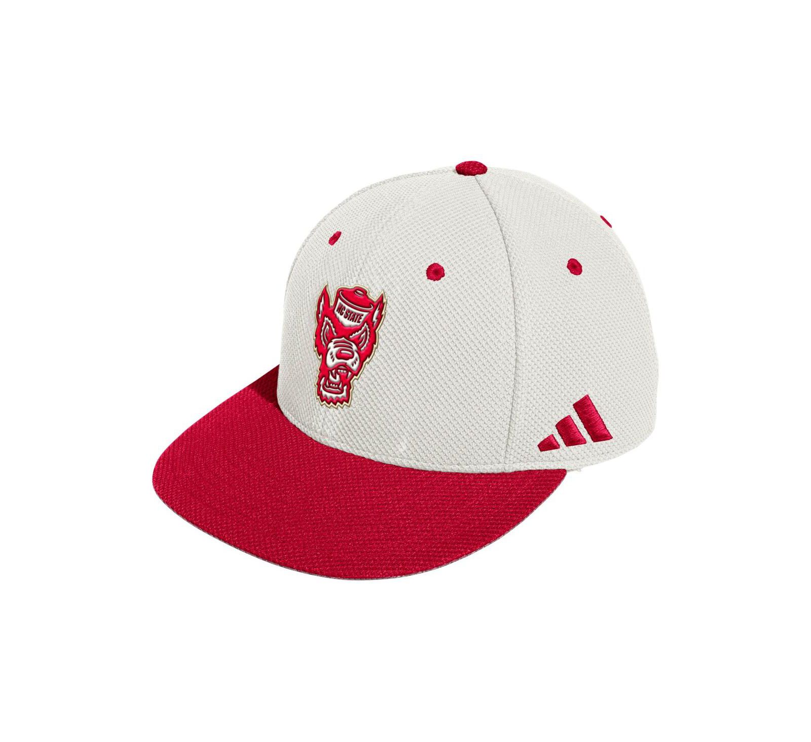 Adidas Men's Cream NC State Wolfpack On-Field Fitted Baseball Hat