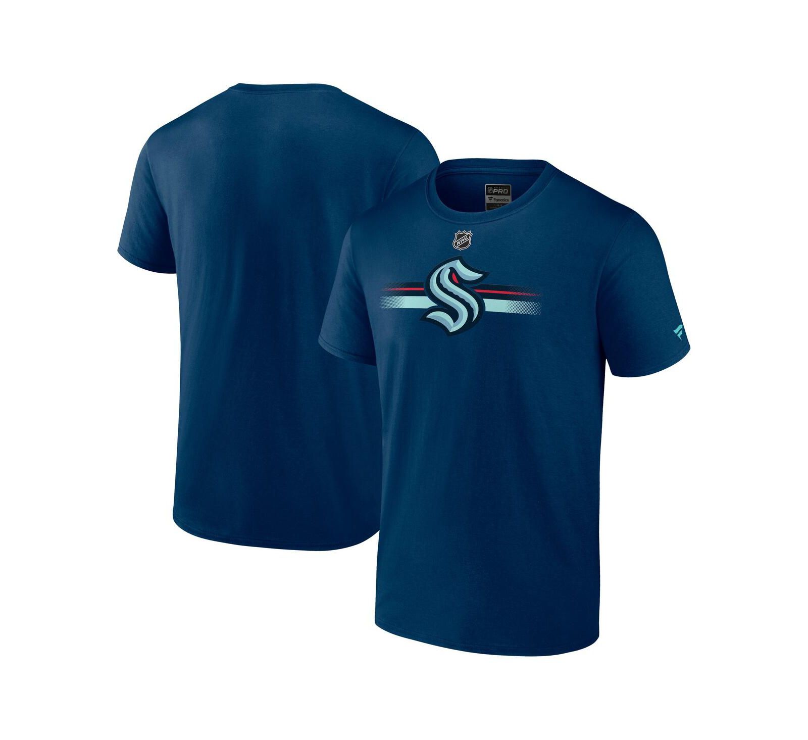 Мужская футболка Fanatics Seattle Kraken Authentic Pro Secondary T-Shirt, Deep Sea Blue