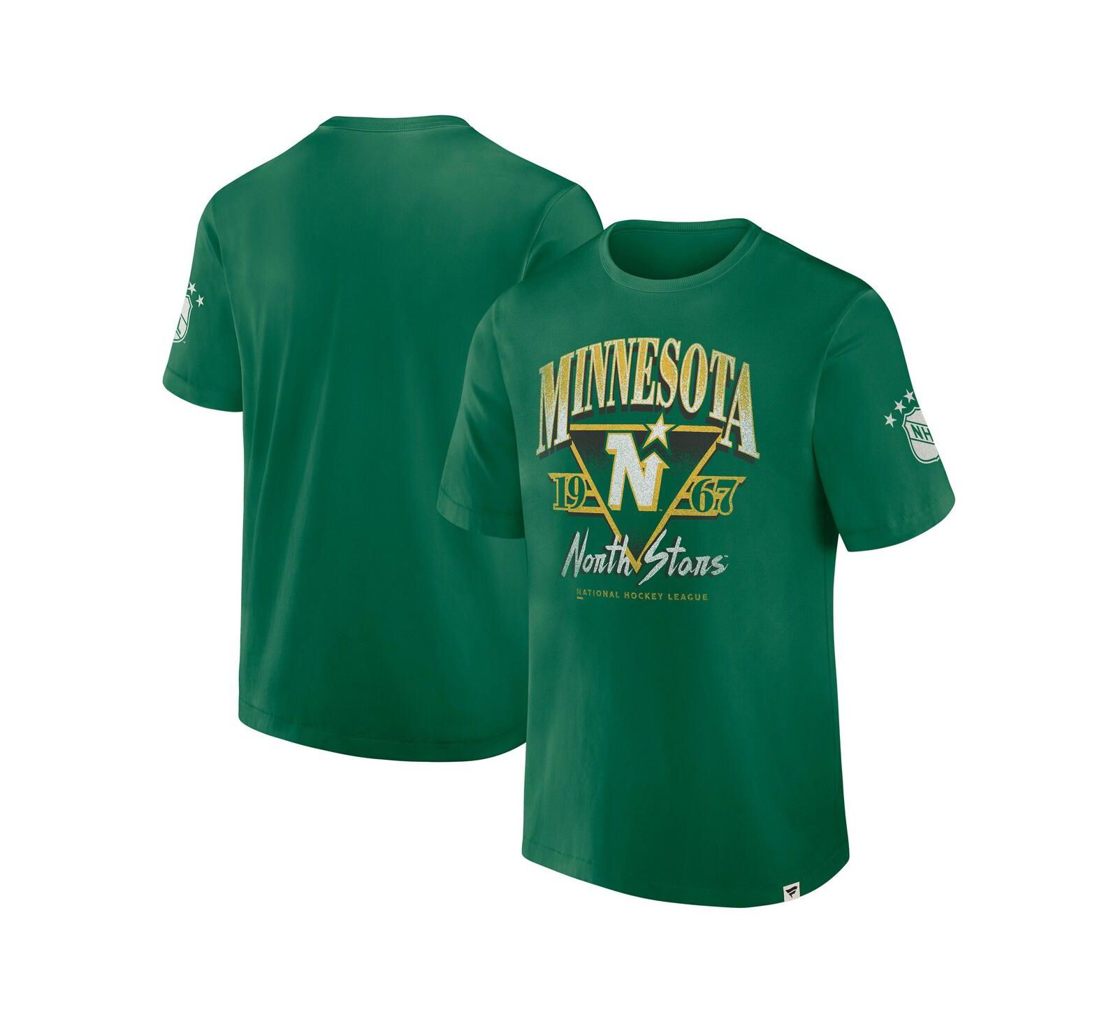 Мужская футболка Fanatics Kelly Green Minnesota North Stars Decades Collection