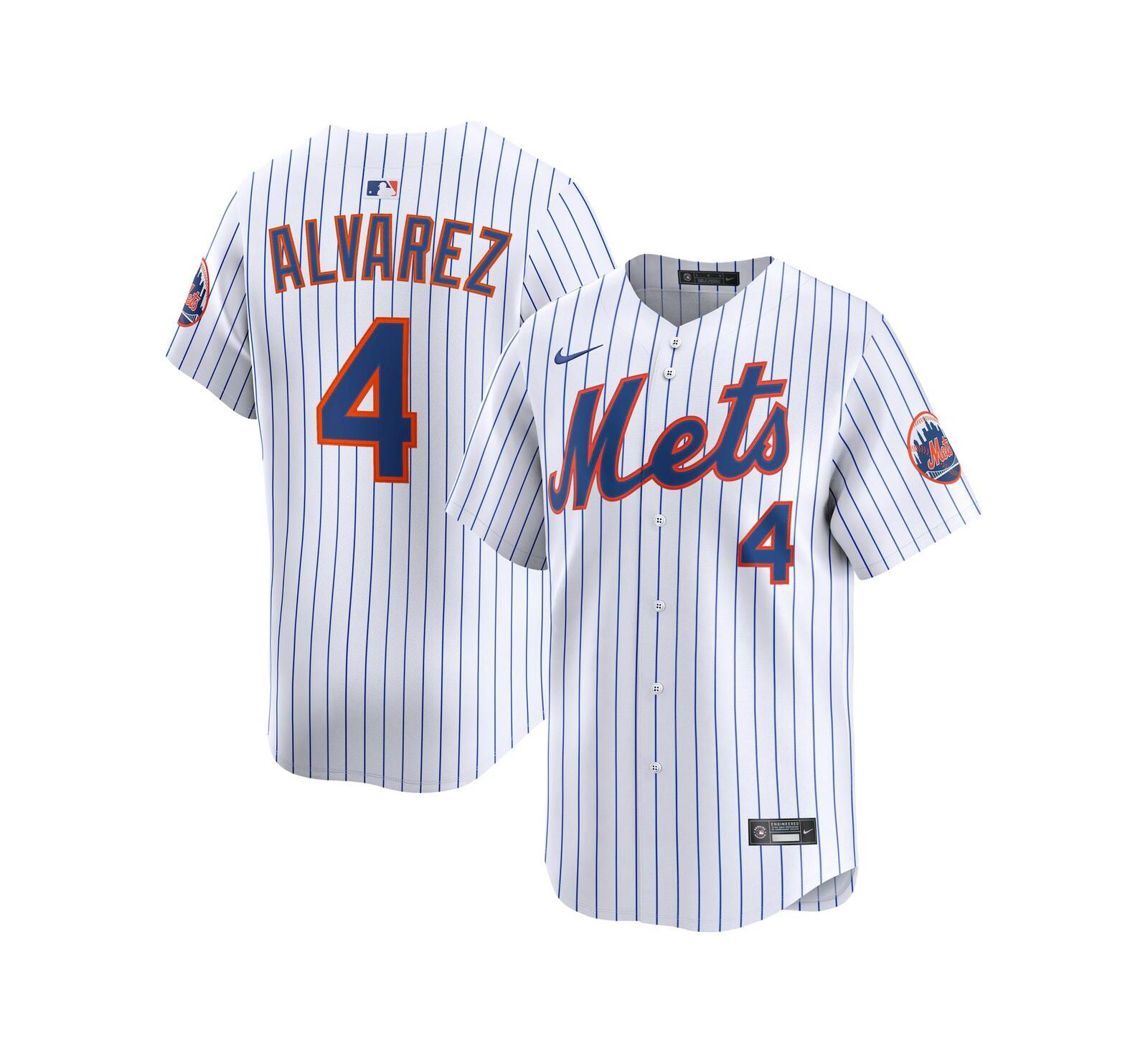 Nike Men's Francisco Alvarez White New York Mets Home Limited Player Jersey