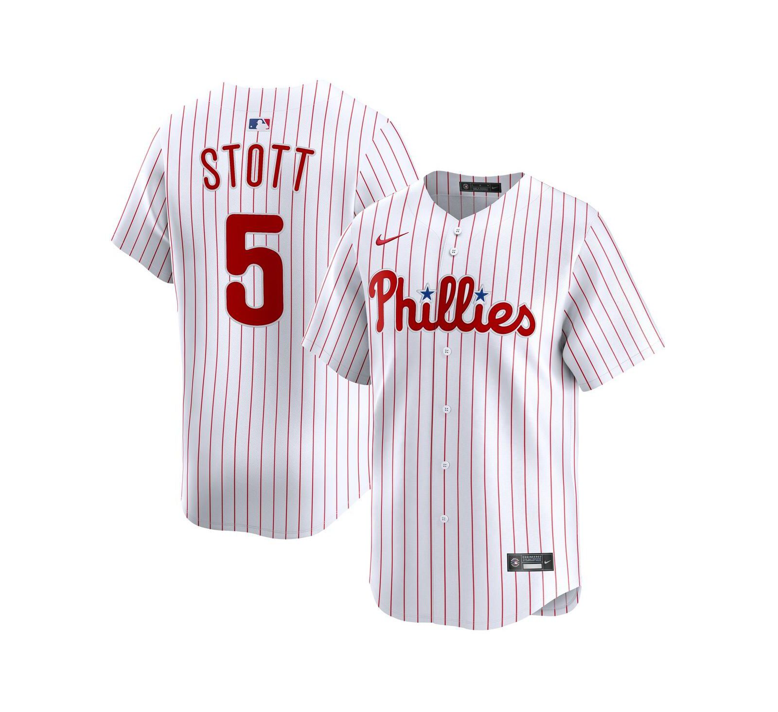 Nike Мужская игровая джерси Philadelphia Phillies Bryson Stott White Limited Player