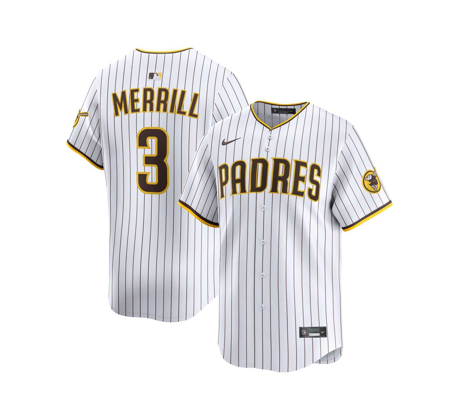 Nike Men's Jackson Merrill White San Diego Padres Alternate Limited Player Jersey