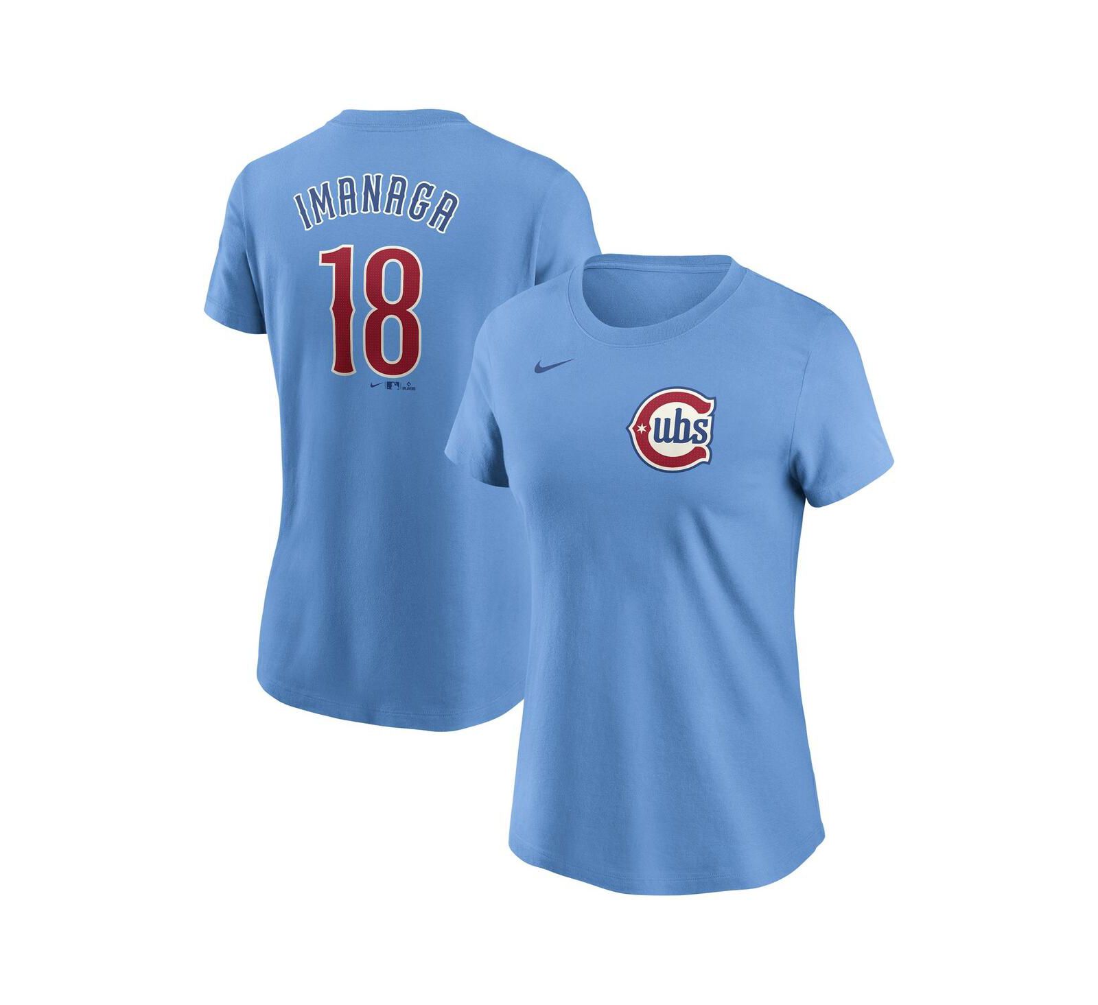 Nike Women's Shota Imanaga Baby Blue Chicago Cubs Fuse Name & Number T-Shirt