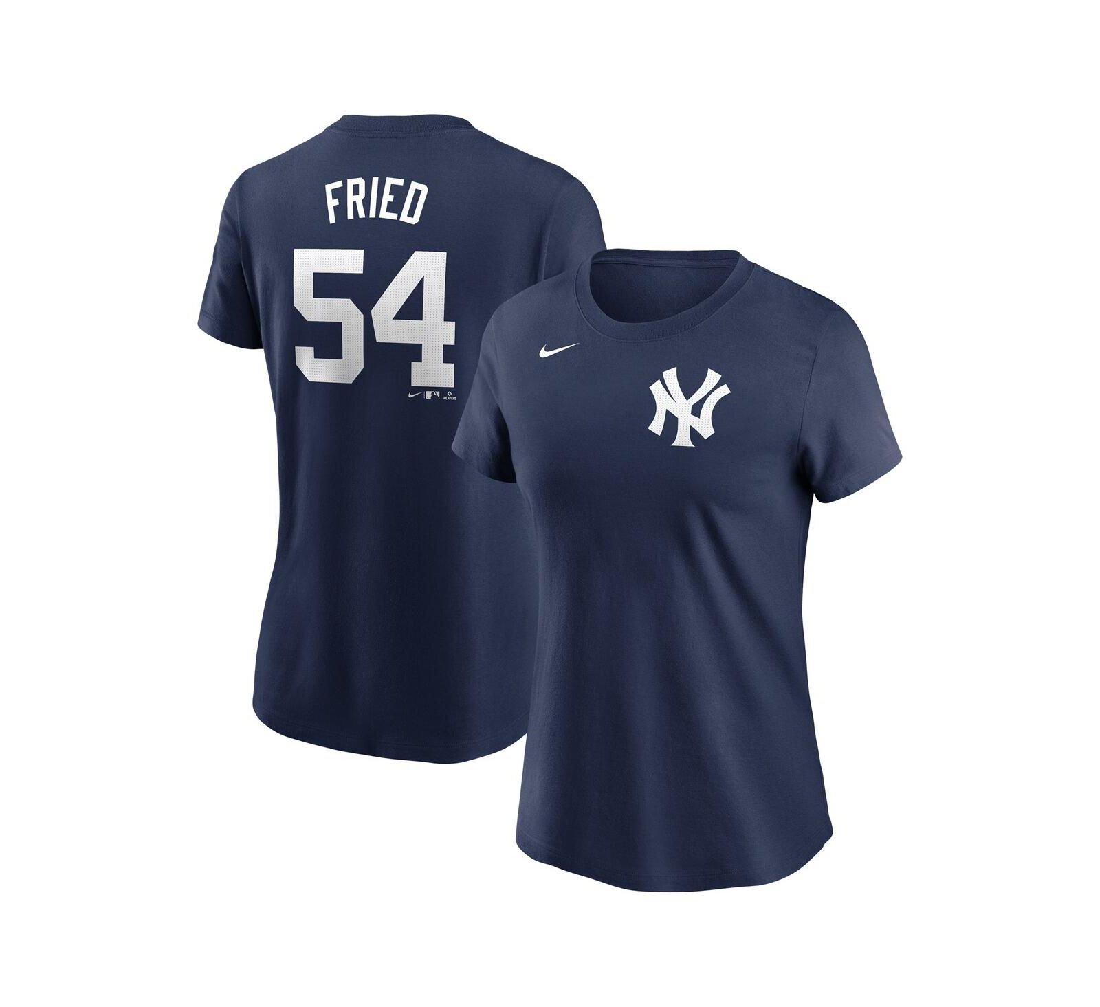 Nike Women's Max Fried Navy New York Yankees Fuse Name & Number T-Shirt