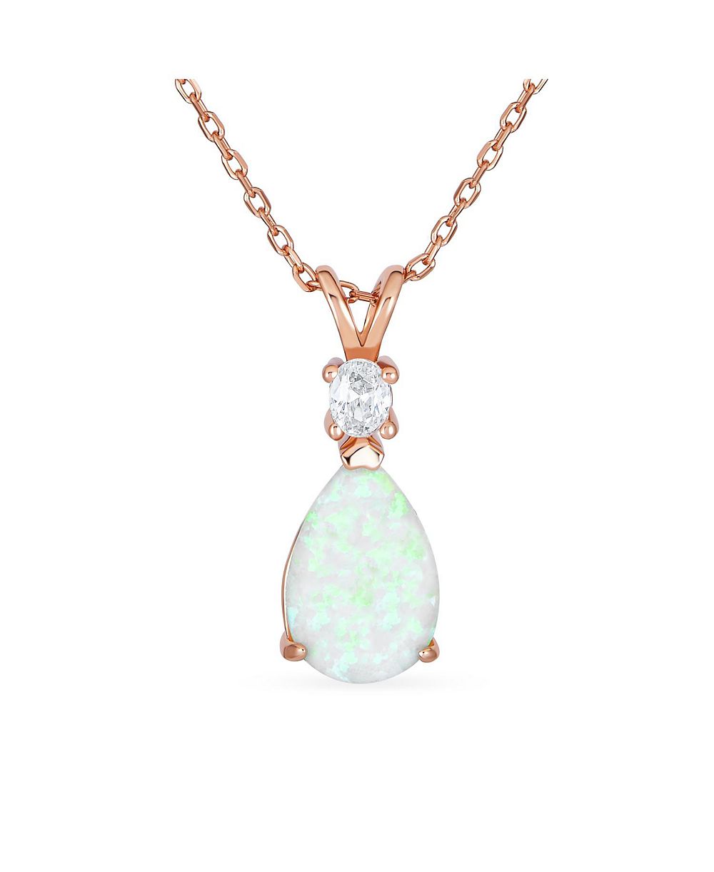 Bling Jewelry классическое ожерелье с подвеской в виде бесконечности с созданным опалом CZ и каплевидным опалом, покрытие стерлингового серебра