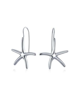 Серьги-подвески Bling Jewelry Nautical Starfish Gold and Rhodium Plated