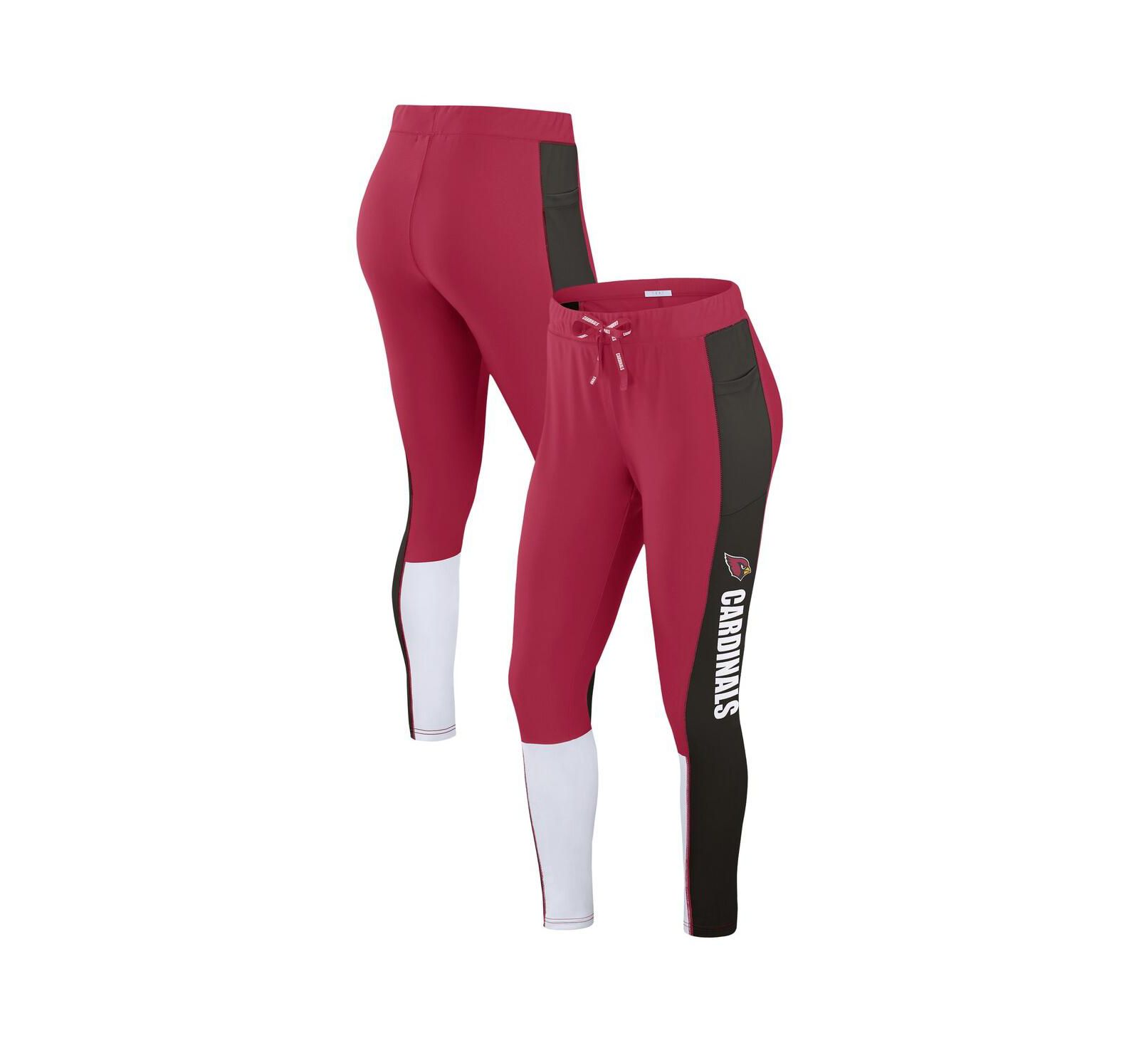 WEAR by Erin Andrews Women's Cardinal/Black Arizona Cardinals Color Block Leggings