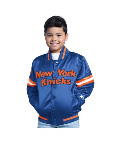 Детская куртка Starter Blue New York Knicks Scrimmage Full-Snap Varsity Jacket