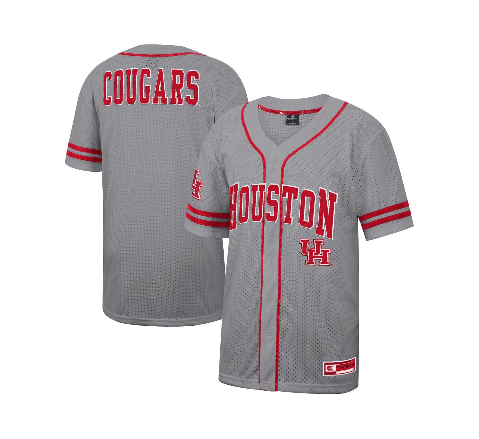 Мужская джерси Colosseum Houston Cougars Free Spirited Baseball Gray