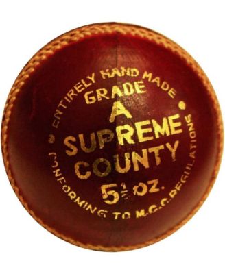 Amber Fight Gear Premium Super County Cricket Leather Ball Durable Handmade Alum-Tanned Leather Natural Cork Core 6/7 Layers Wool 5 Ply Stitching 4-Piece Handcrafted 80 Stitches 5.5oz Wax Polished