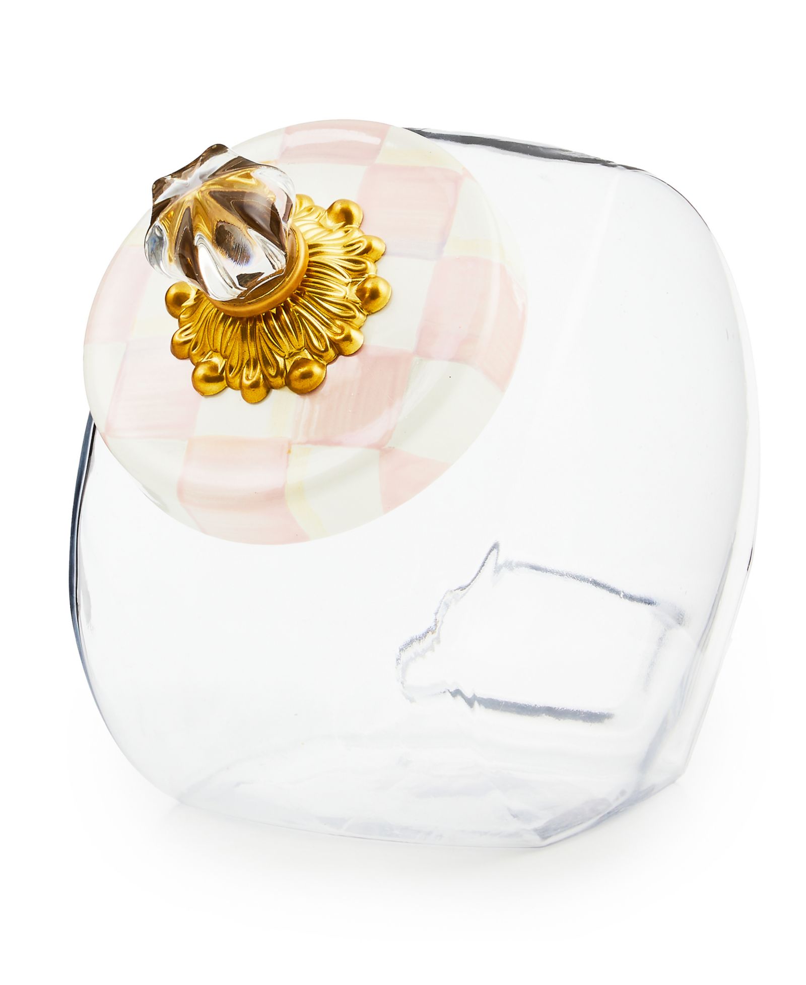 MacKenzie-Childs Sweets Jar с Rosy Check Enamel Lid