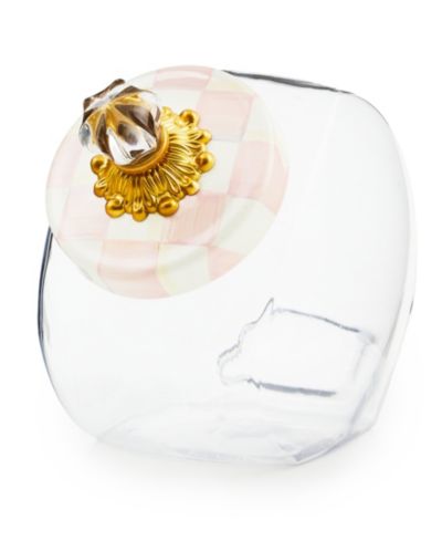 Mackenzie-Childs Sweets Jar with Rosy Check Enamel Lid