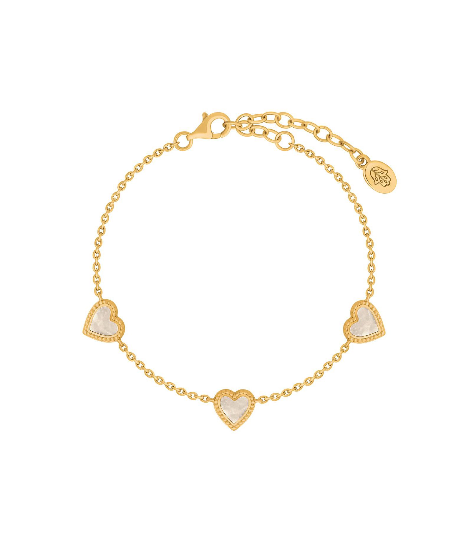 Heartfelt Gratitude Mother of Pearl Heart Bracelet