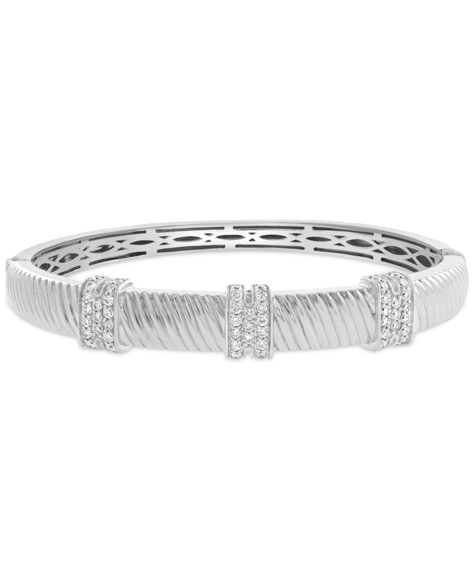 EFFY® Diamond Bangle Bracelet (1 ct. t.w.) in Sterling Silver