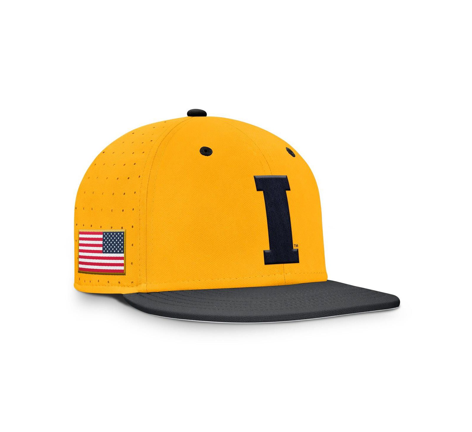 Nike Men's Gold Iowa Hawkeyes On-Field Dugout True Performance Fitted Hat