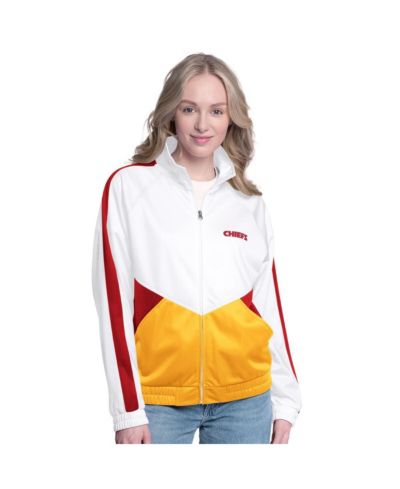 Женская куртка G-III 4Her by Carl Banks White/Red Kansas City Chiefs Rally Rhinestone Full-Zip Track