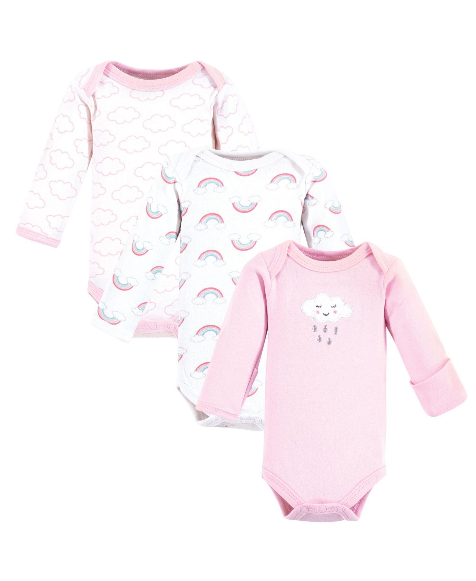 Детские боди Luvable Friends Preemie Long Sleeve 3pk - Foxy