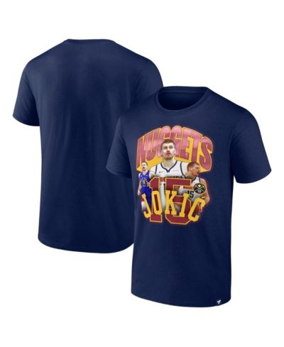 Мужская футболка Fanatics Nikola Jokic Denver Nuggets, темно-синяя