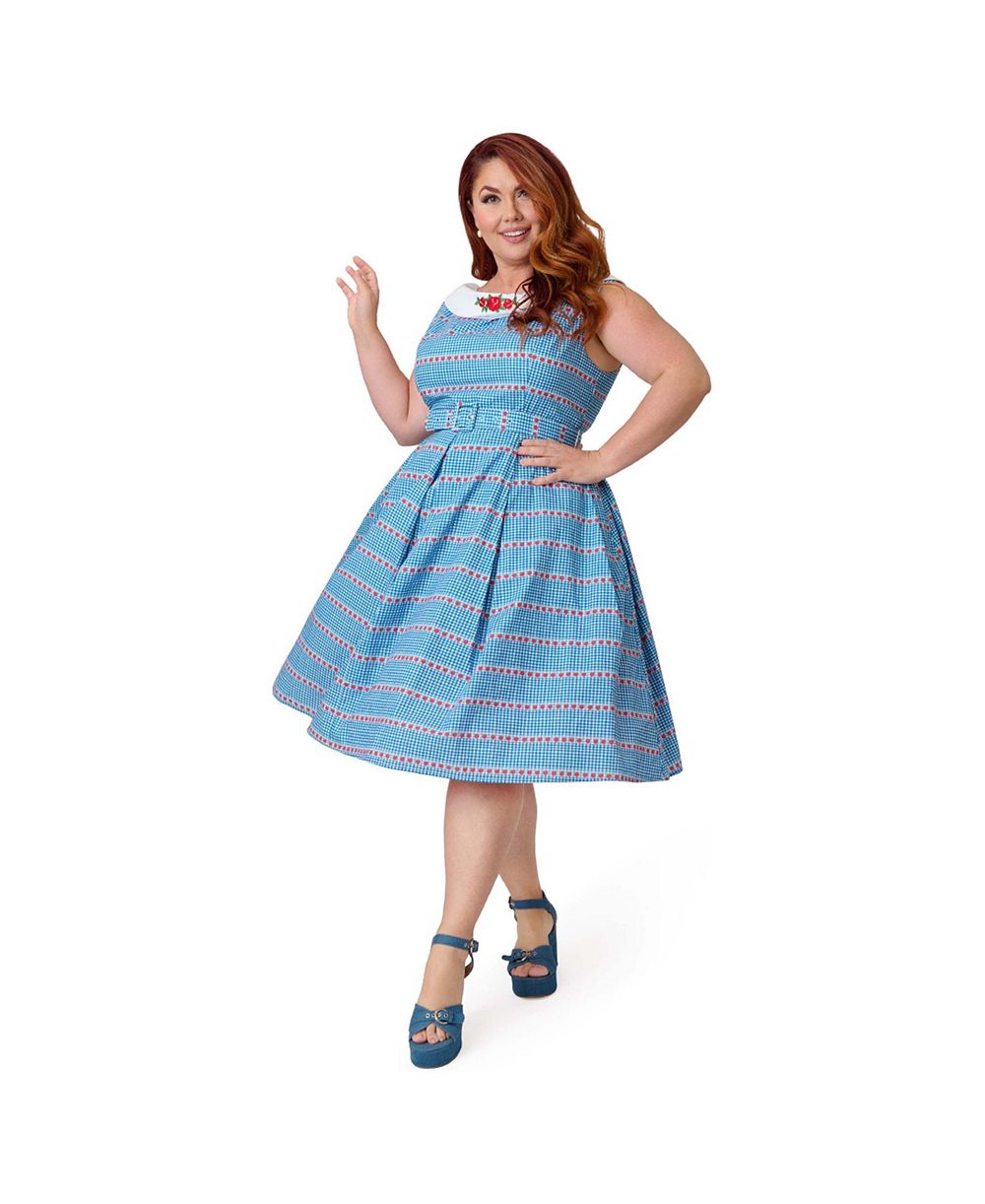 Платье Unique Vintage Plus Size 1960s Dancing Doll Swing