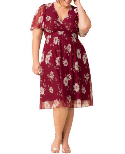 Raspberry floral print