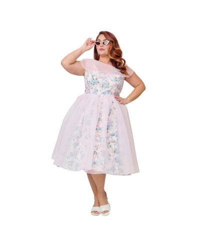Женское платье Unique Vintage Plus Size 1960s Modern Art Swing