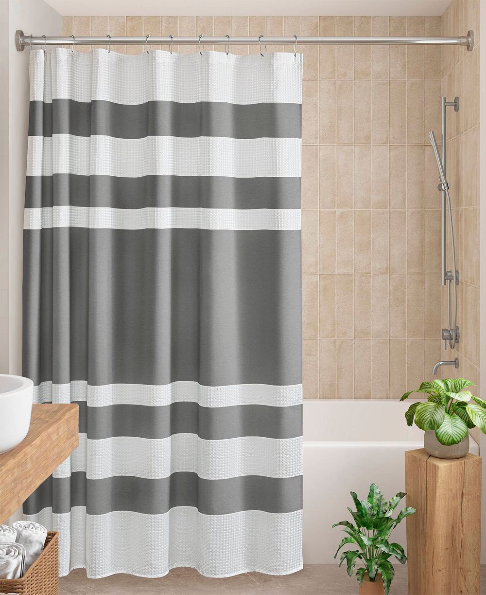 Штора для душа Madison Park Spa Waffle 3M-Scotchgard 108" x 72"